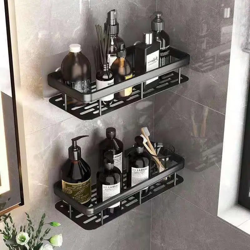 No-Drill Corner Bathroom Shelf