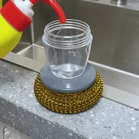 Soap Dispensing Palm Brush – Kitchen Scrubber