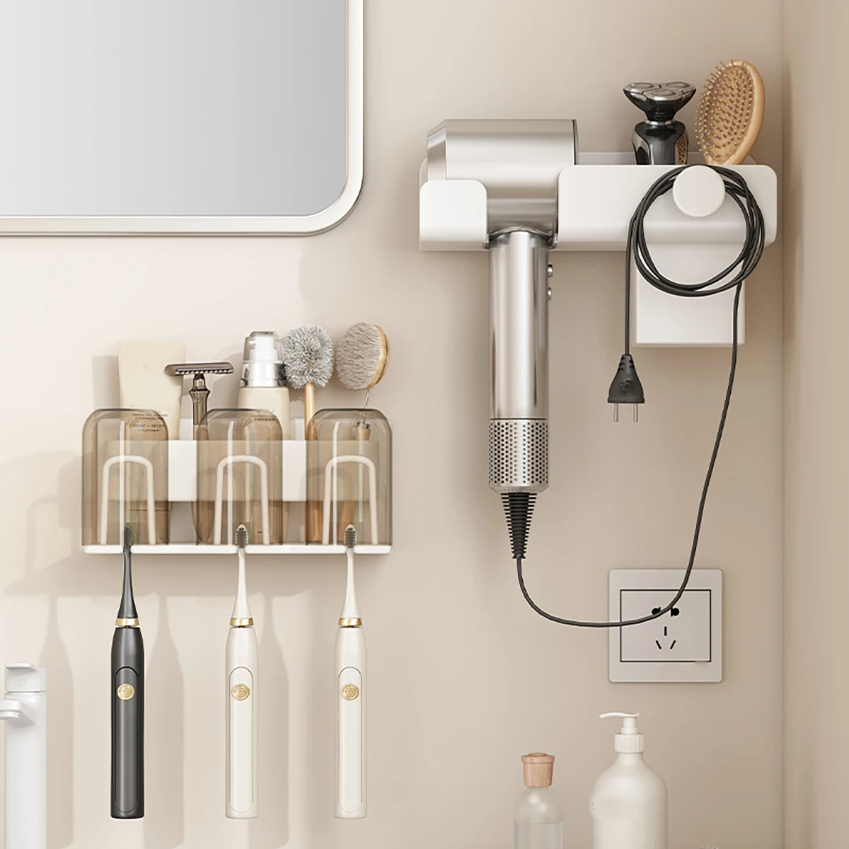 Metal Toothbrush & Toothpaste Holder