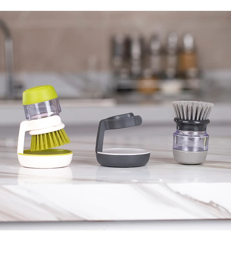 Multi-Use Dish Brush with Soap Dispenser