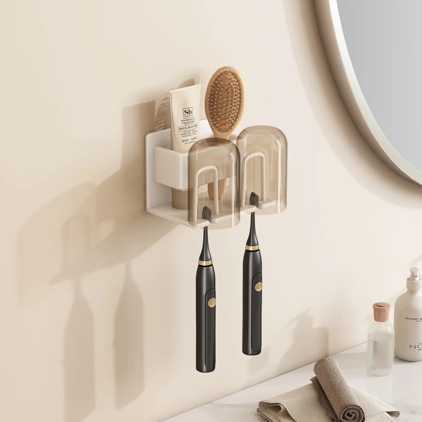 Metal Toothbrush & Toothpaste Holder