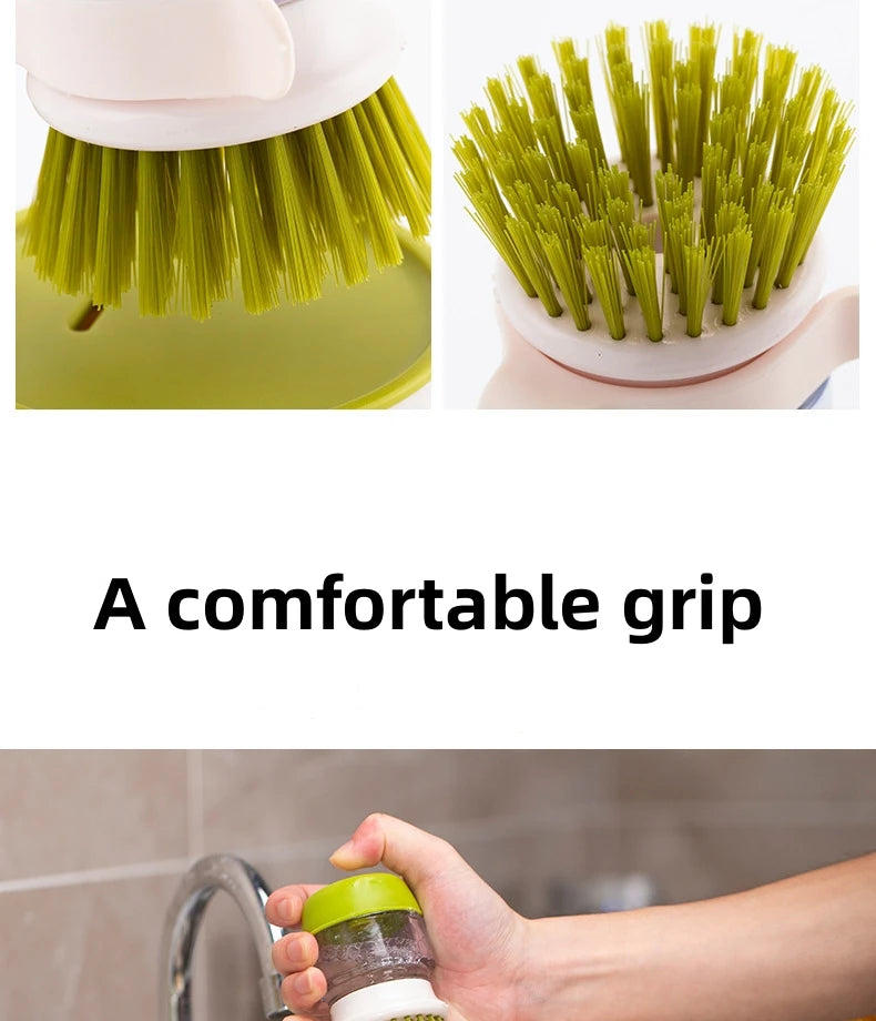 Multi-Use Dish Brush with Soap Dispenser