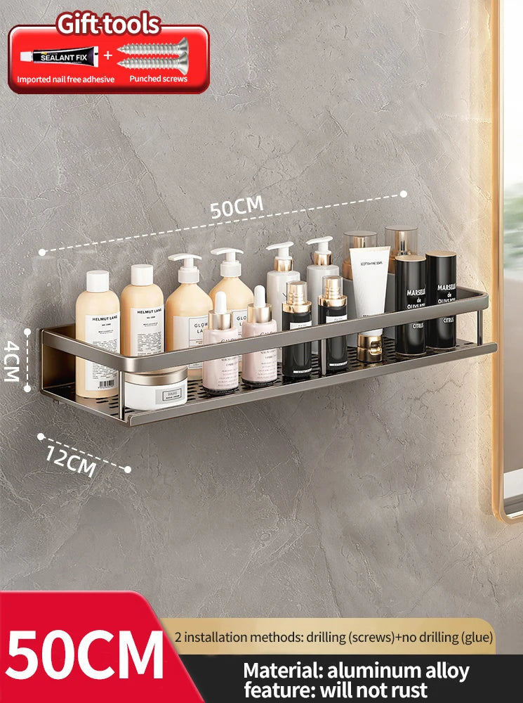Wall-Mounted Aluminum Bathroom Rack