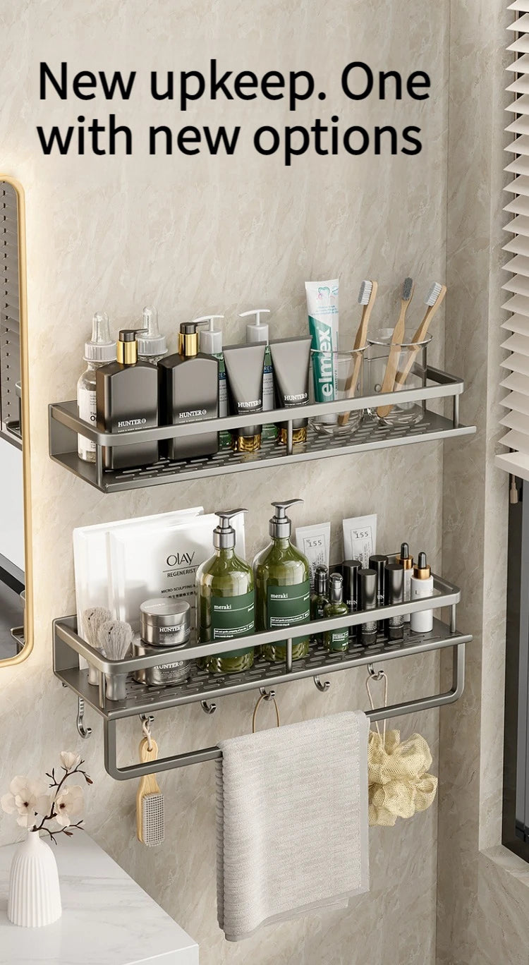 Wall-Mounted Aluminum Bathroom Rack