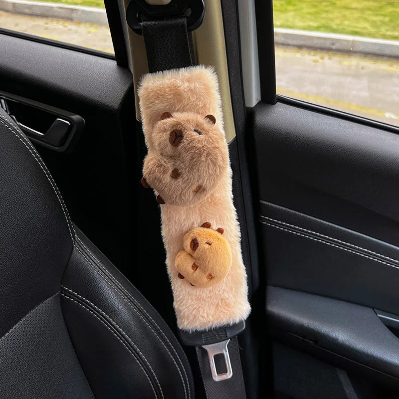 Capybara Car Seat Belt Pads