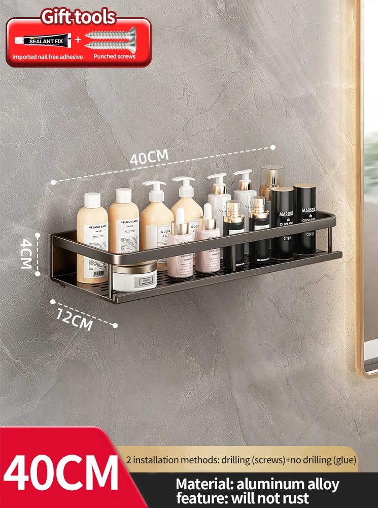 Wall-Mounted Aluminum Bathroom Rack