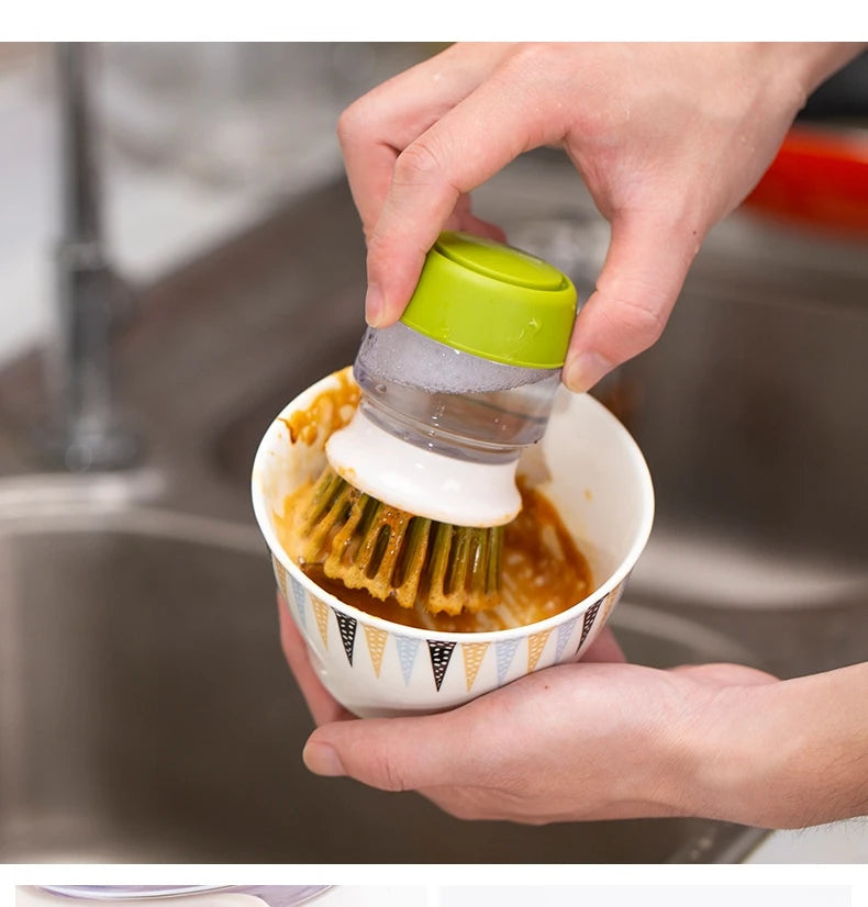Multi-Use Dish Brush with Soap Dispenser