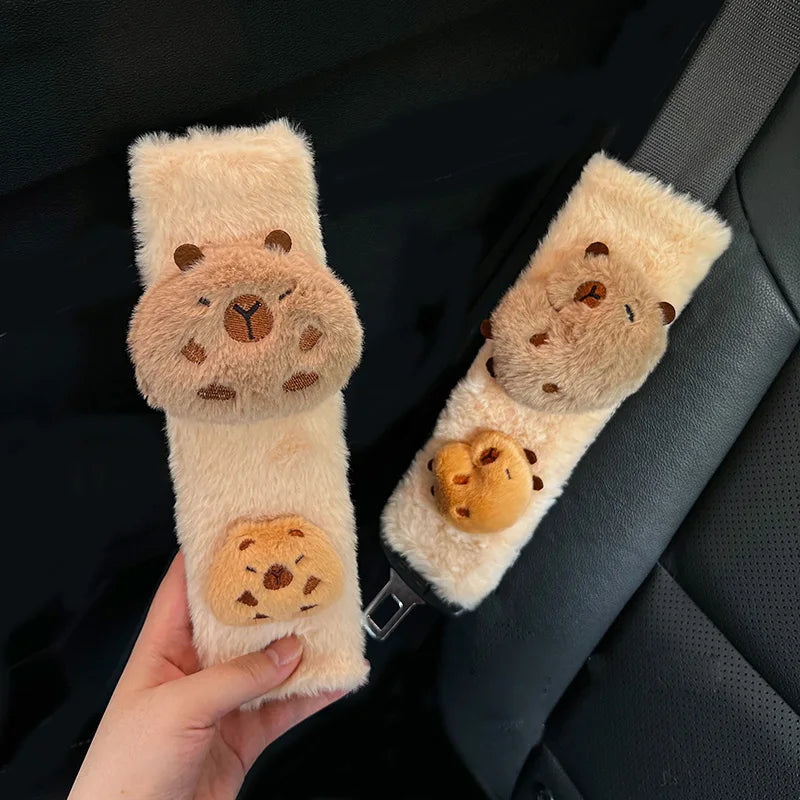 Capybara Car Seat Belt Pads