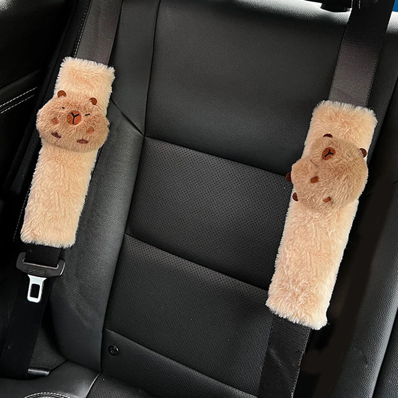Capybara Car Seat Belt Pads