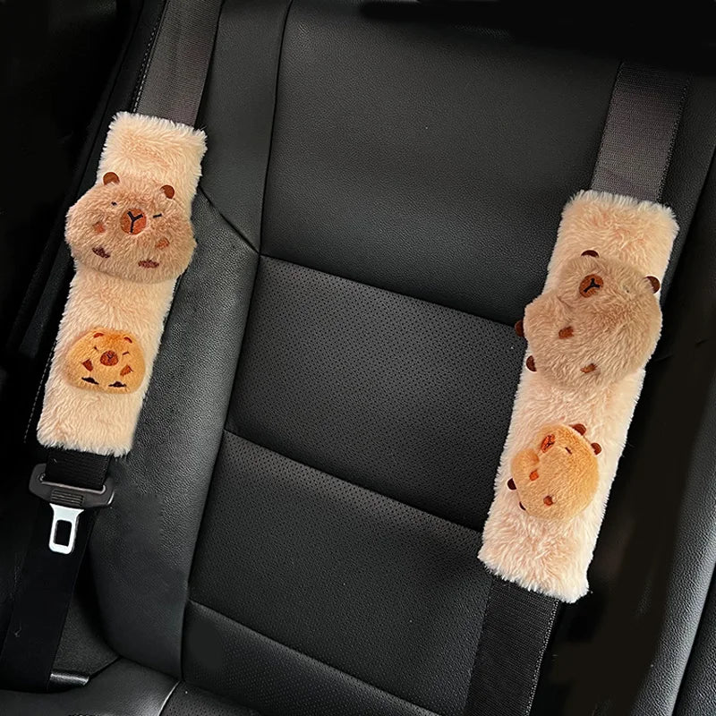 Capybara Car Seat Belt Pads