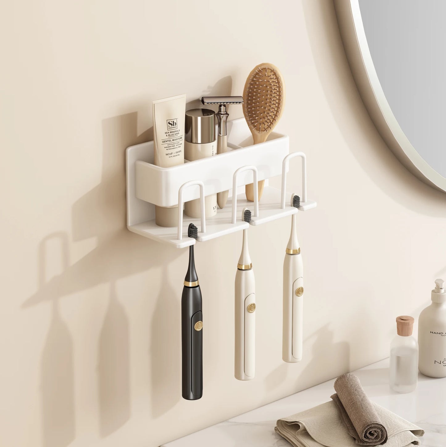Metal Toothbrush & Toothpaste Holder