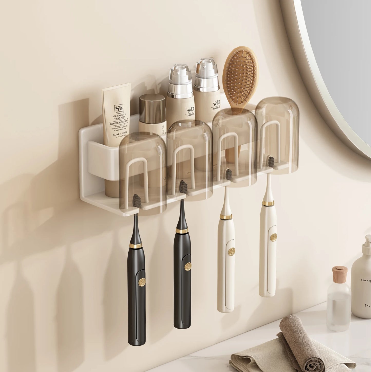 Metal Toothbrush & Toothpaste Holder