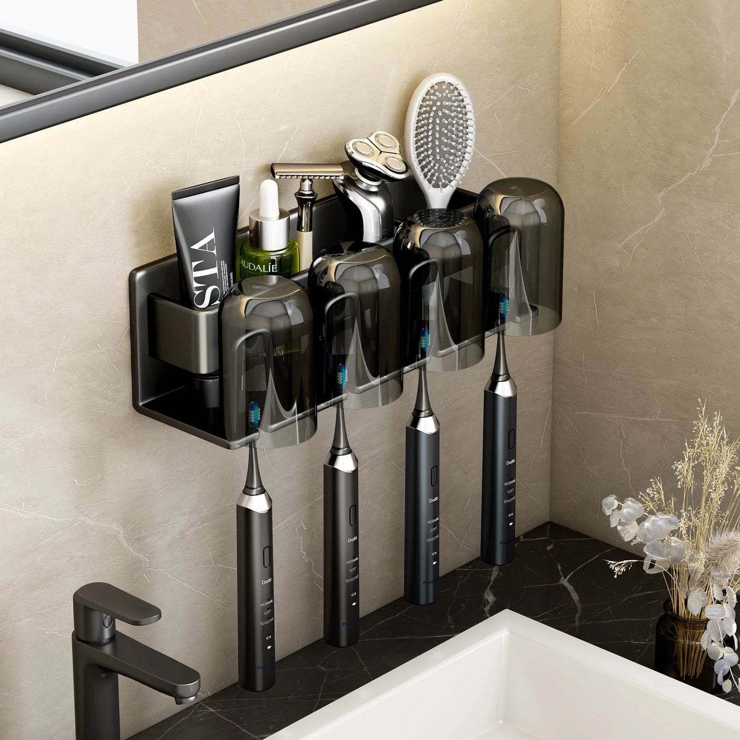 Metal Toothbrush & Toothpaste Holder
