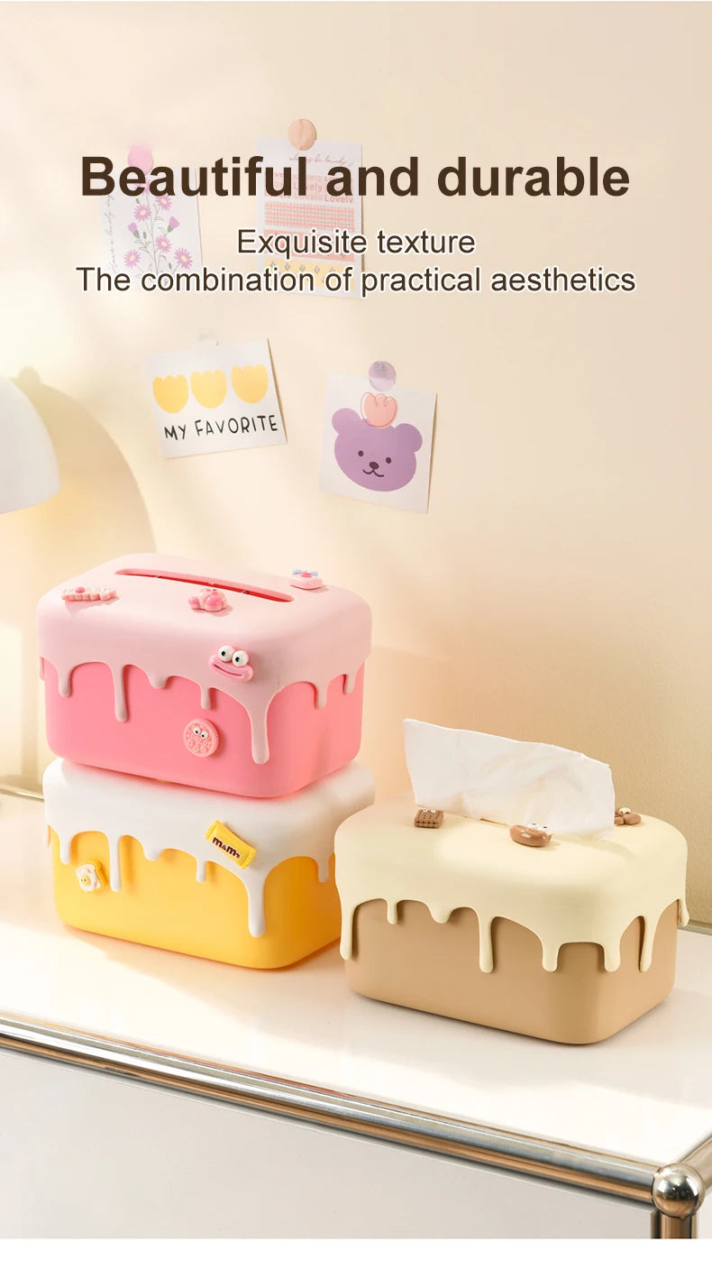Creative Cream Cake Tissue Box