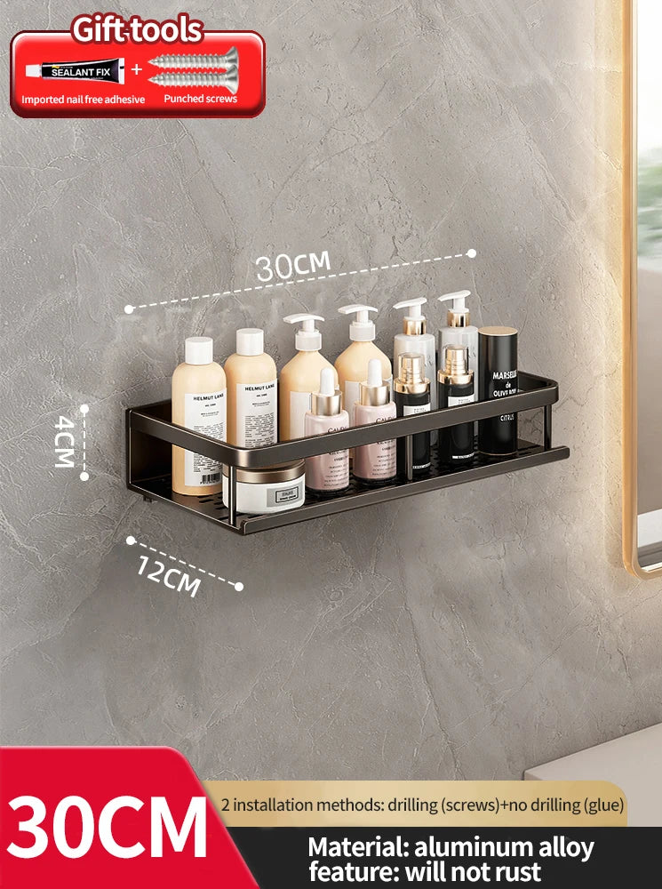 Wall-Mounted Aluminum Bathroom Rack