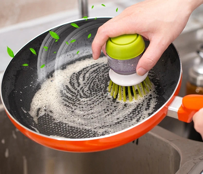 Multi-Use Dish Brush with Soap Dispenser