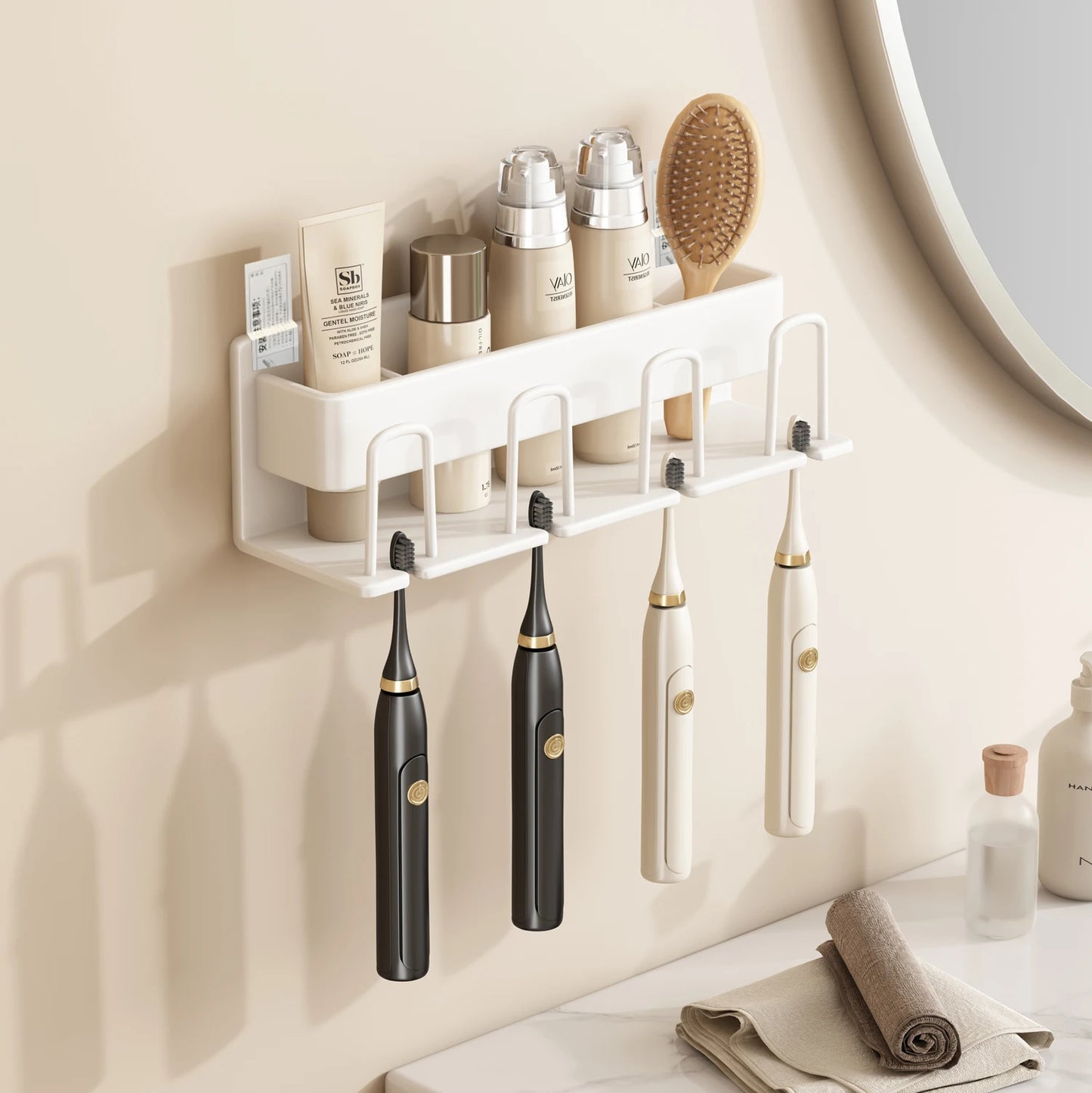Metal Toothbrush & Toothpaste Holder