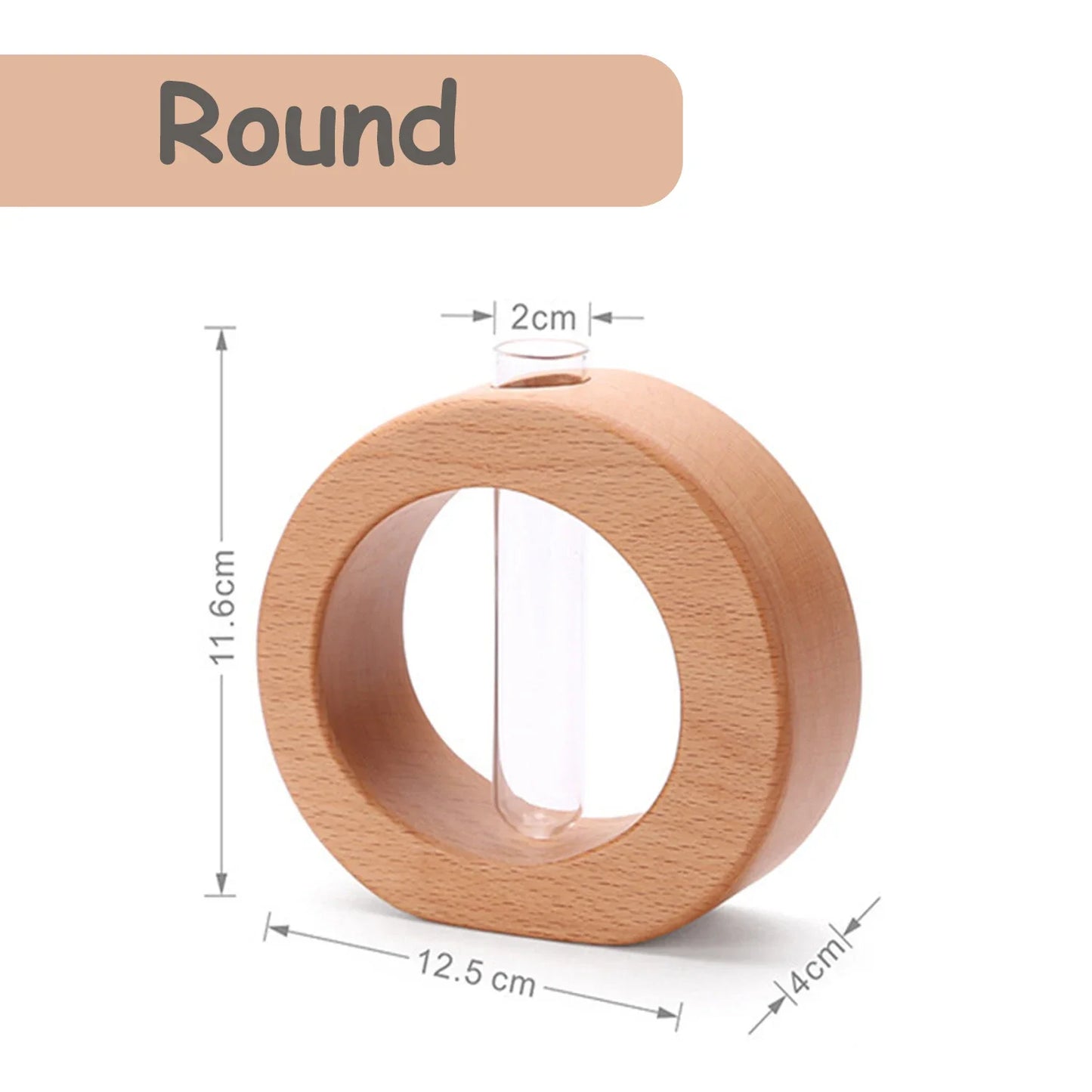 Wooden Rack Hydroponic Vase