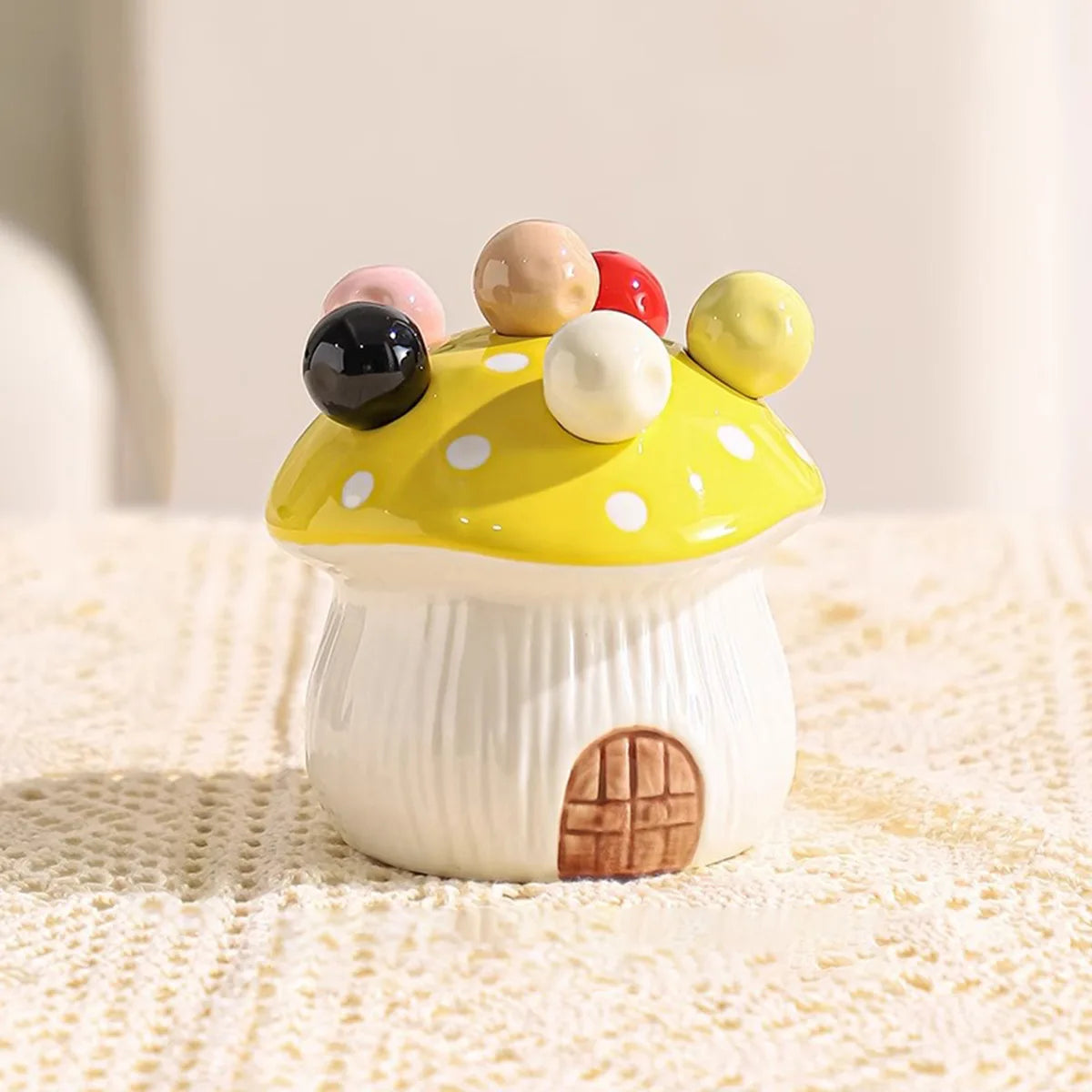 Cute Mushroom Fruit Fork Set