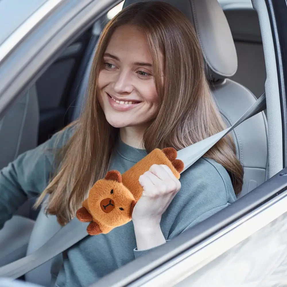 Capybara Car Pillow and Shoulder Pads