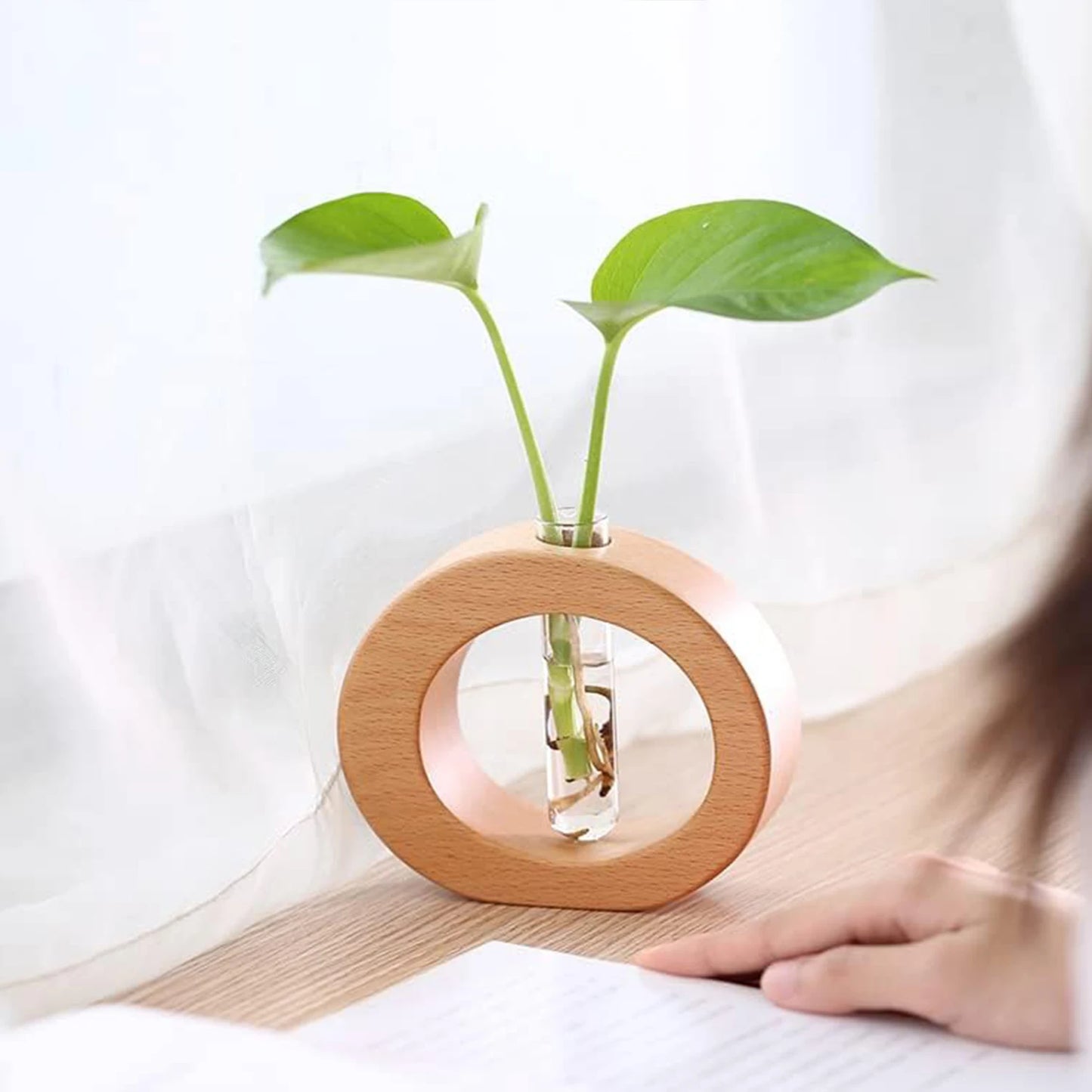 Wooden Rack Hydroponic Vase