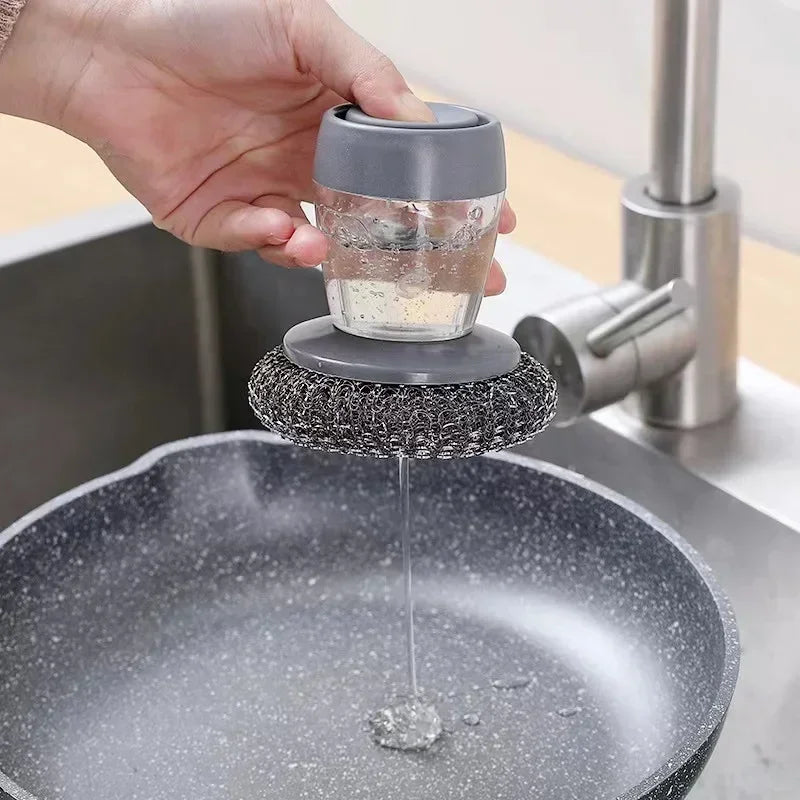Soap Dispensing Palm Brush – Kitchen Scrubber