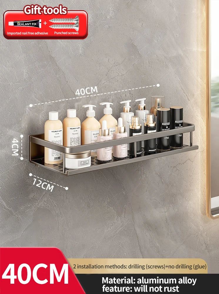 Wall-Mounted Aluminum Bathroom Rack