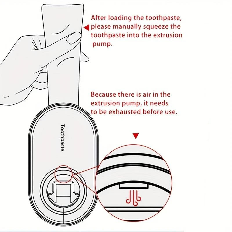 No-Drill Toothpaste Squeezer & Holder