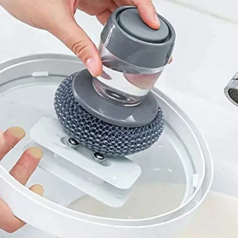 Soap Dispensing Palm Brush – Kitchen Scrubber