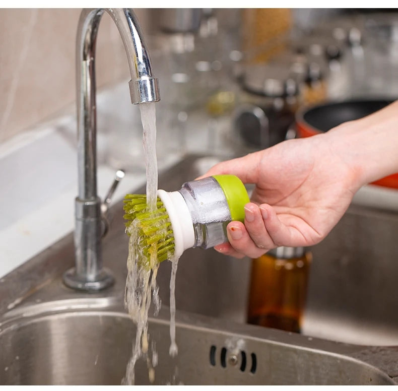 Multi-Use Dish Brush with Soap Dispenser