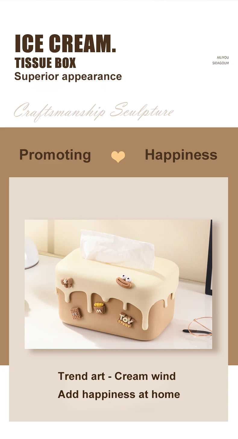 Creative Cream Cake Tissue Box
