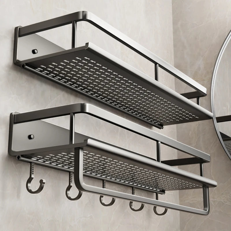 Wall-Mounted Aluminum Bathroom Rack