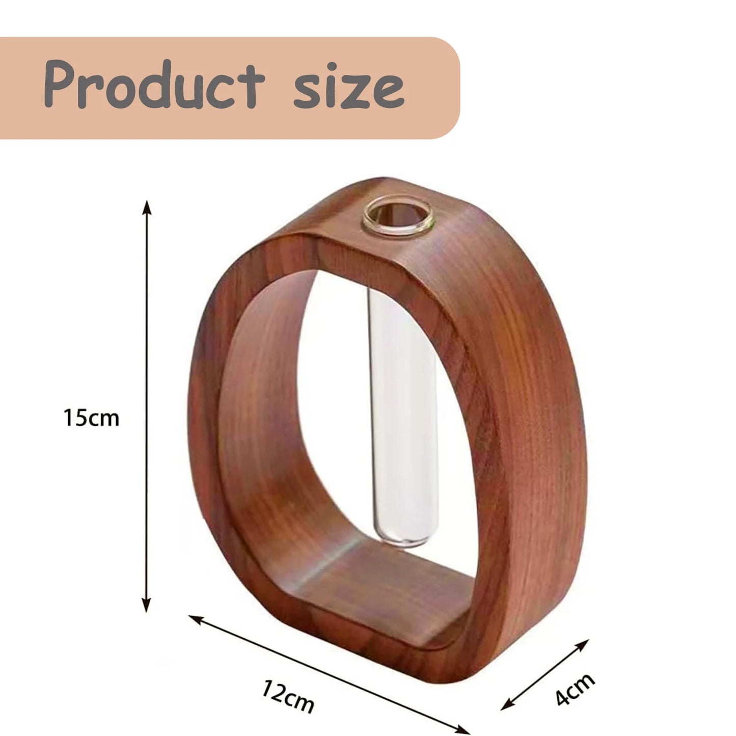 Wooden Rack Hydroponic Vase