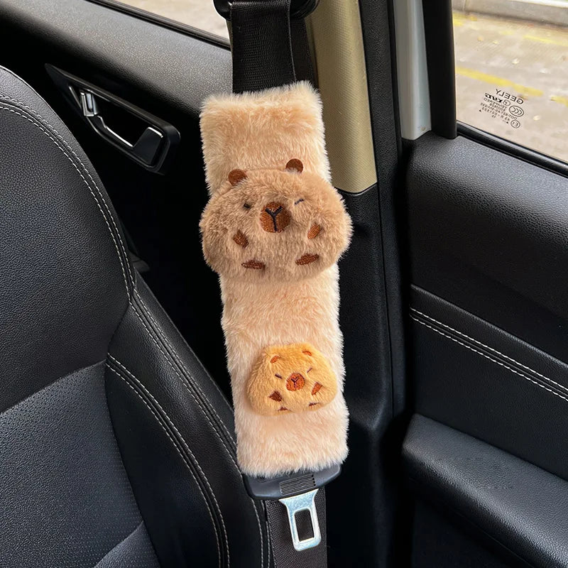 Capybara Car Seat Belt Pads