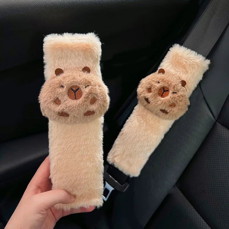 Capybara Car Seat Belt Pads