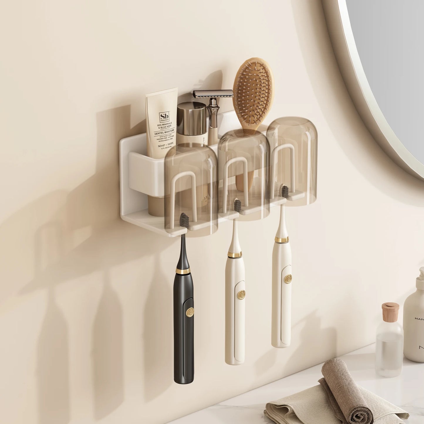 Metal Toothbrush & Toothpaste Holder