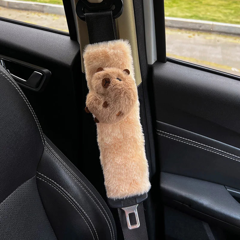 Capybara Car Seat Belt Pads