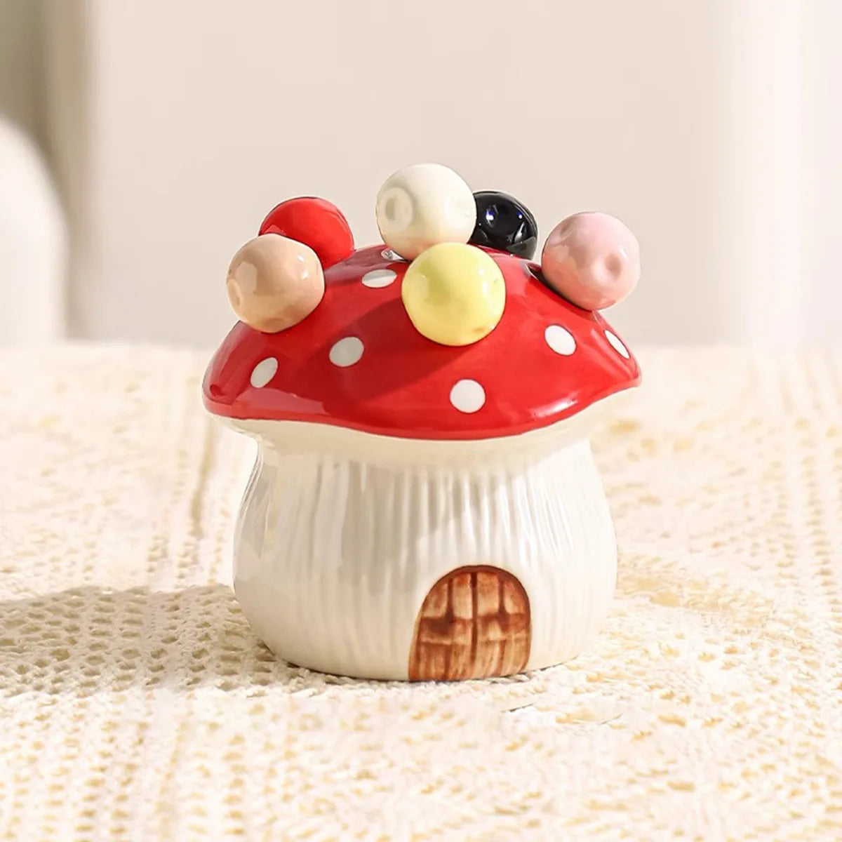 Cute Mushroom Fruit Fork Set