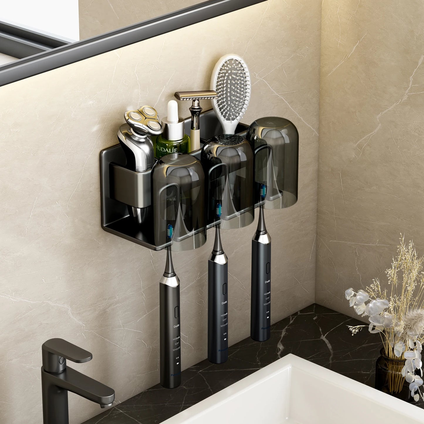 Metal Toothbrush & Toothpaste Holder