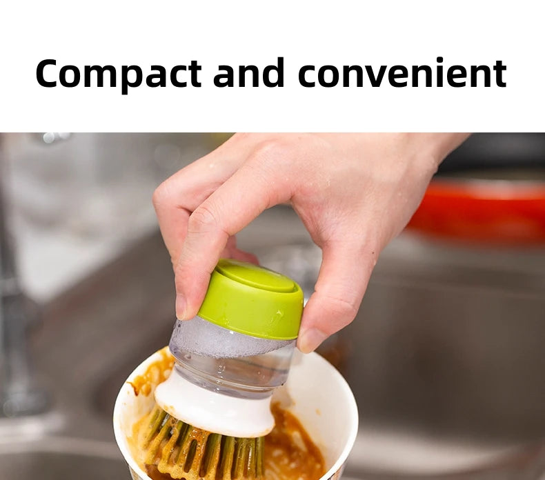 Multi-Use Dish Brush with Soap Dispenser