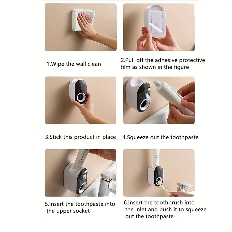 No-Drill Toothpaste Squeezer & Holder