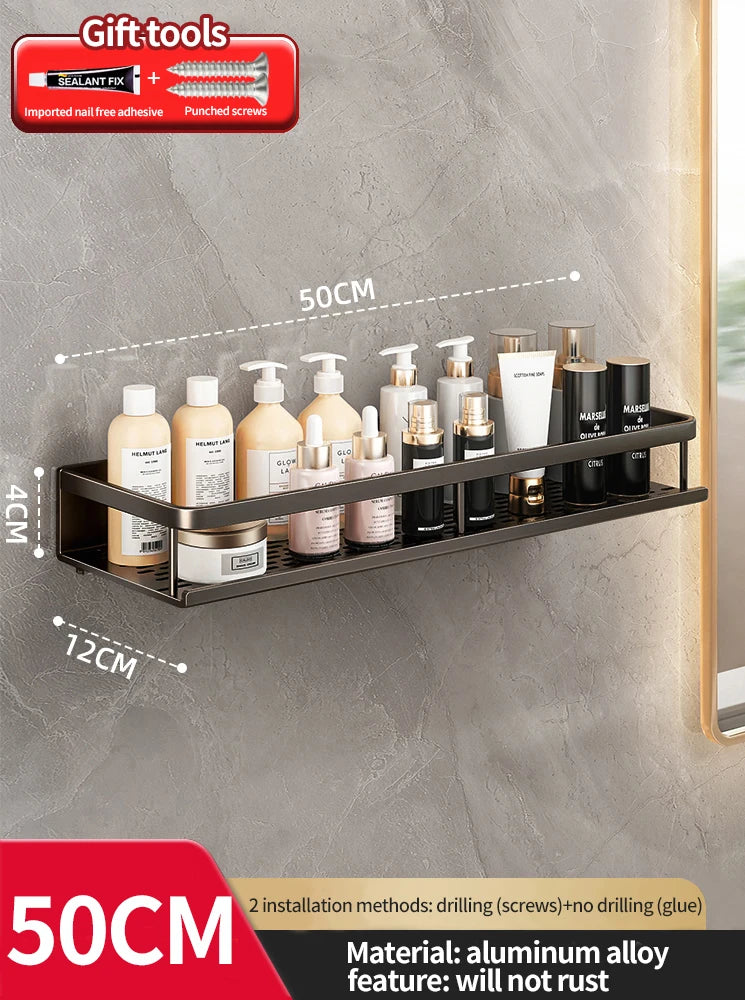 Wall-Mounted Aluminum Bathroom Rack