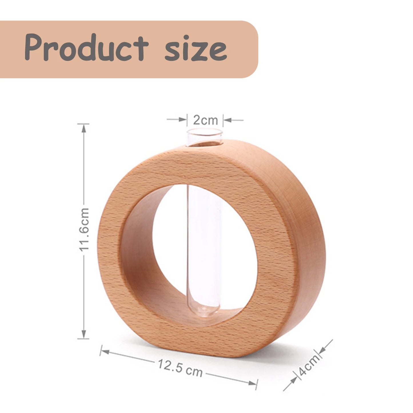 Wooden Rack Hydroponic Vase