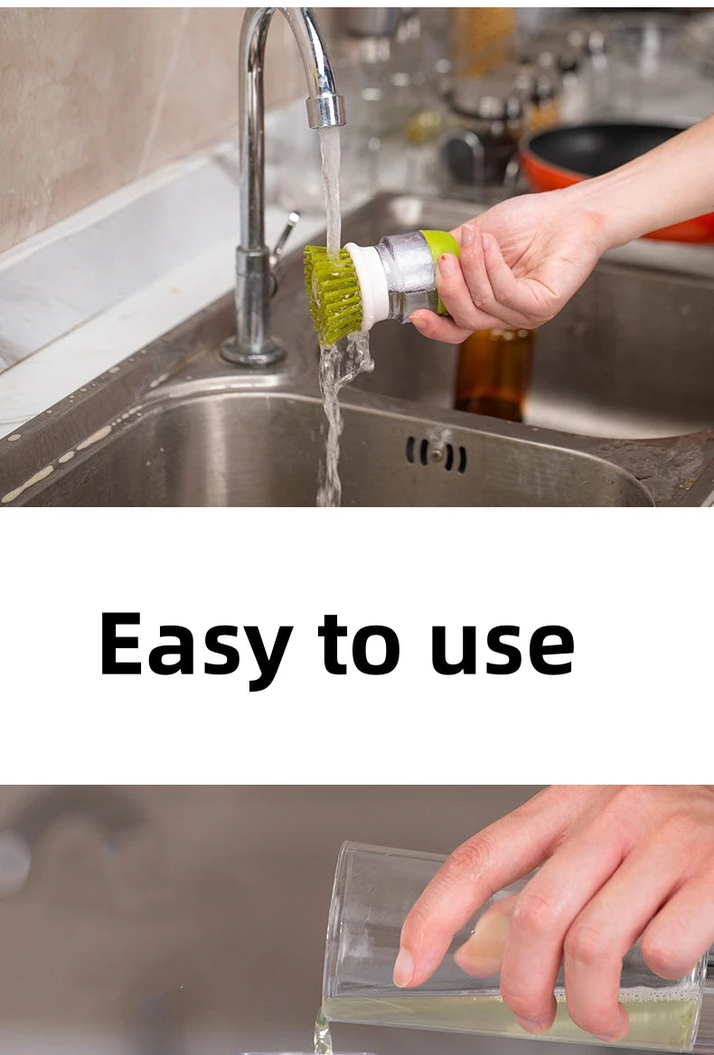 Multi-Use Dish Brush with Soap Dispenser