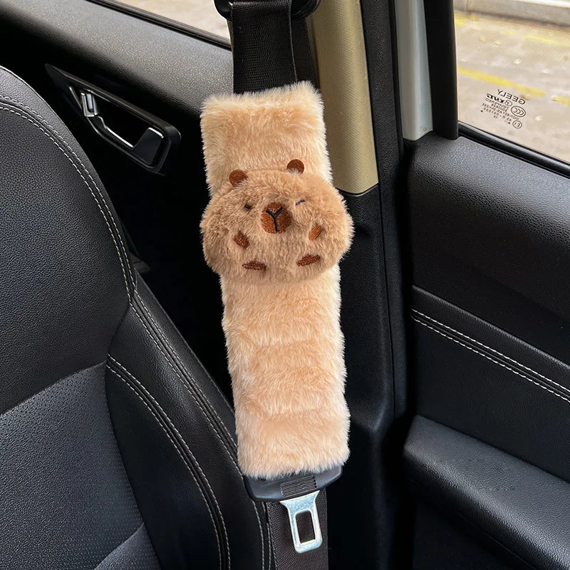 Capybara Car Seat Belt Pads