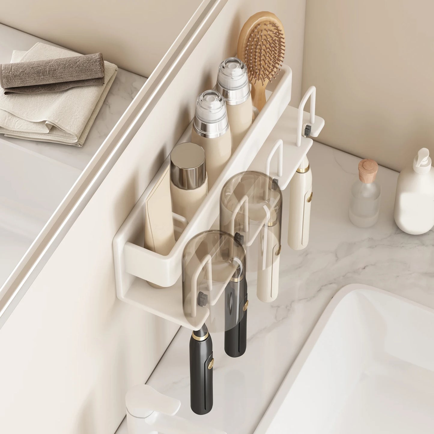 Metal Toothbrush & Toothpaste Holder