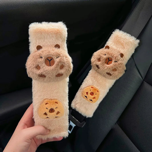 Capybara Car Seat Belt Pads
