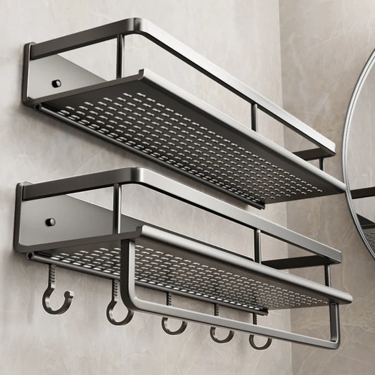 Wall-Mounted Aluminum Bathroom Rack