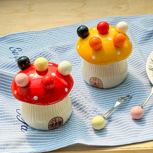Cute Mushroom Fruit Fork Set