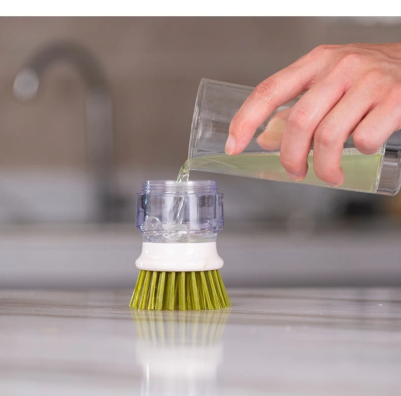 Multi-Use Dish Brush with Soap Dispenser